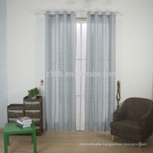 2016 new arrival curved shape 100% Polyester Linen Like Jacquard Window Curtain fabric